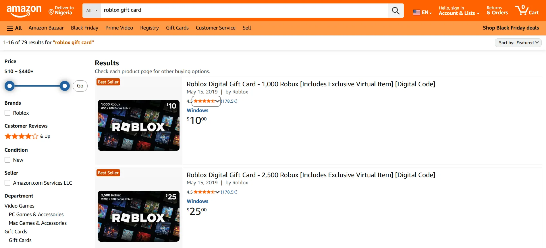 Amazon Gift Card Purchase