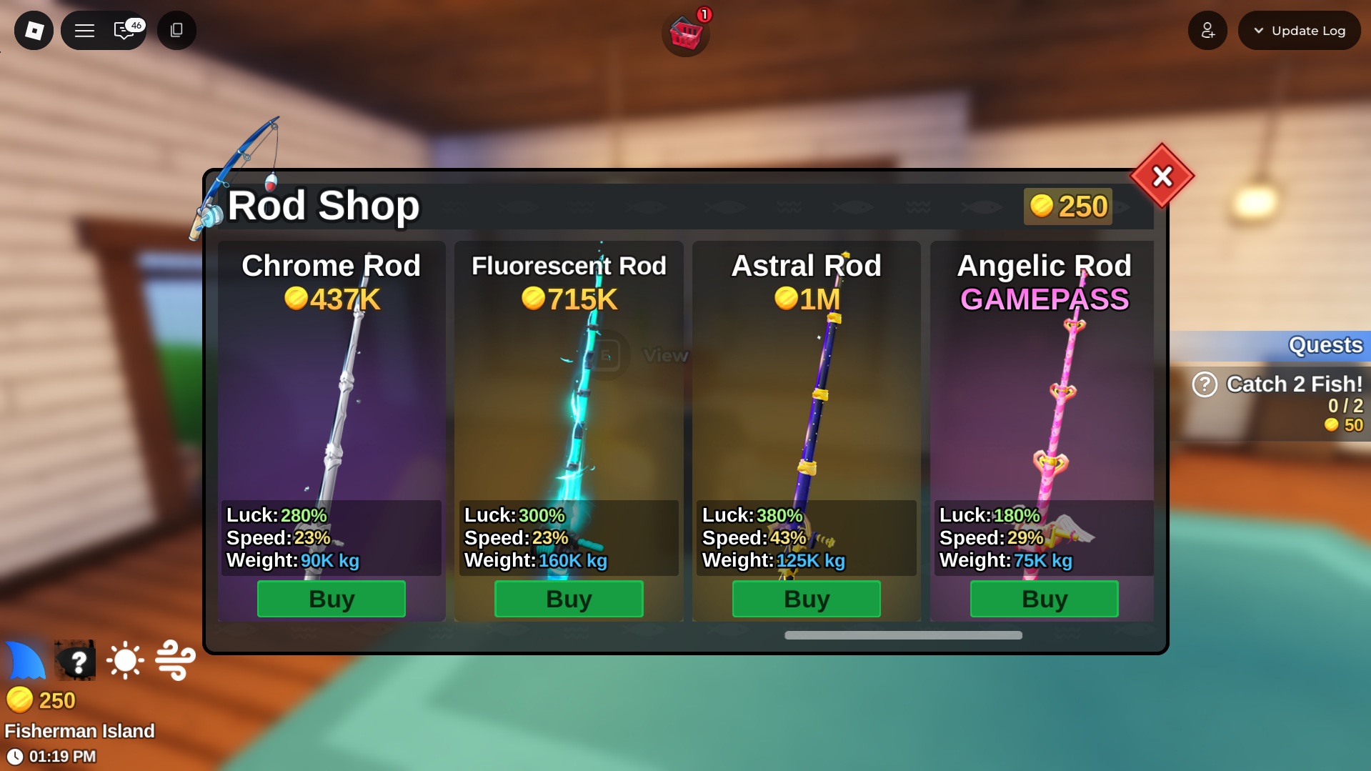 Fluorescent Rod in Fish It