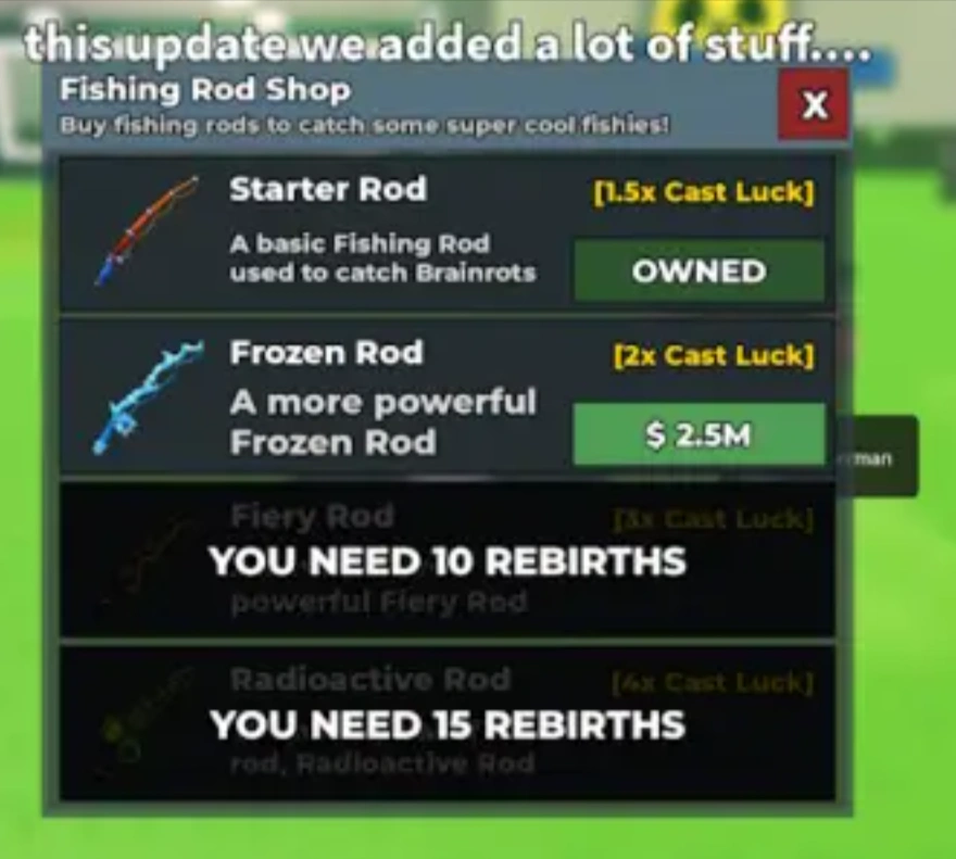 Fishing Rods in Steal a Brainrot