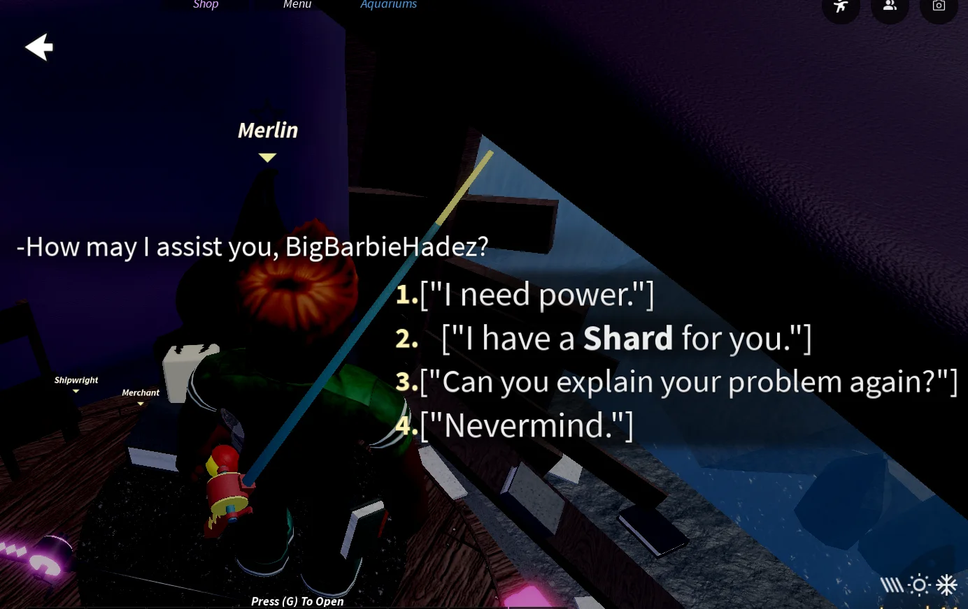 Giving Merlin a Shard