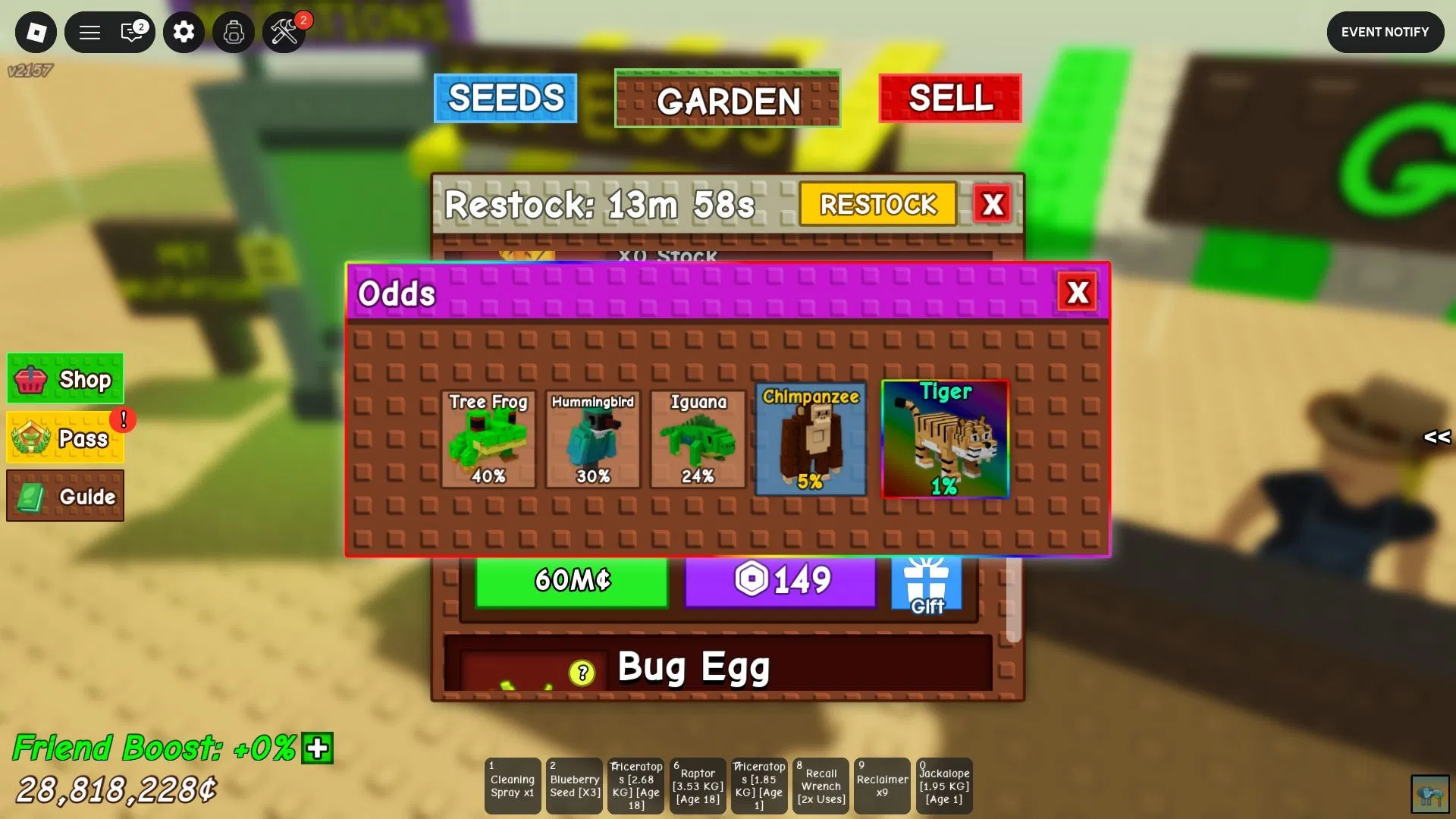 Iguana in Grow a Garden