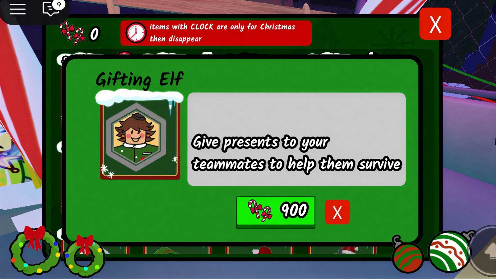 Gifting Elf class in 99 Nights in the Forest