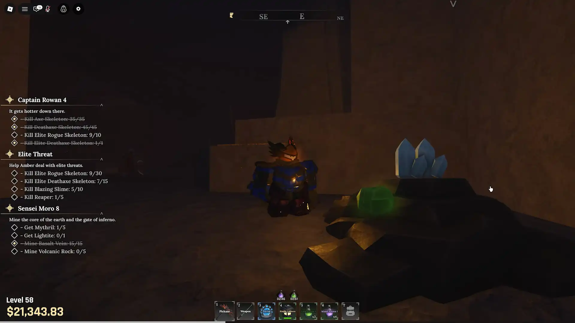 Mining Basalt Veins the forge roblox