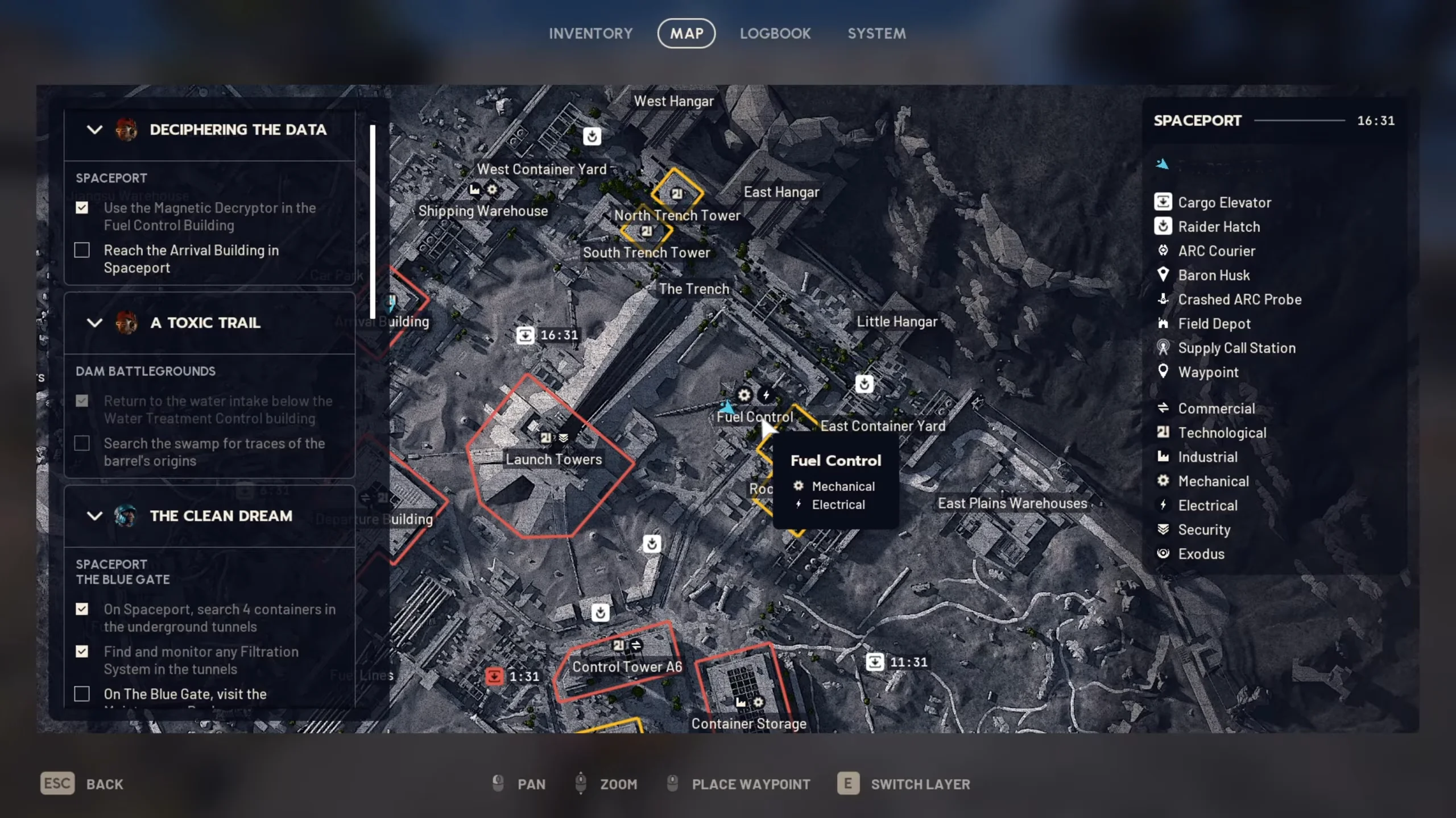 Reach the Fuel Control building