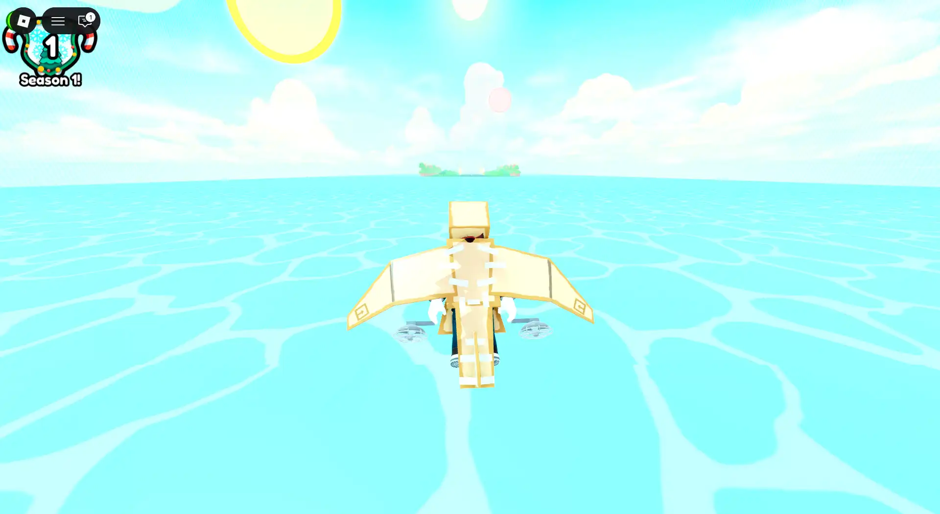 Taking off a ramp into the sky become a plane and fly roblox
