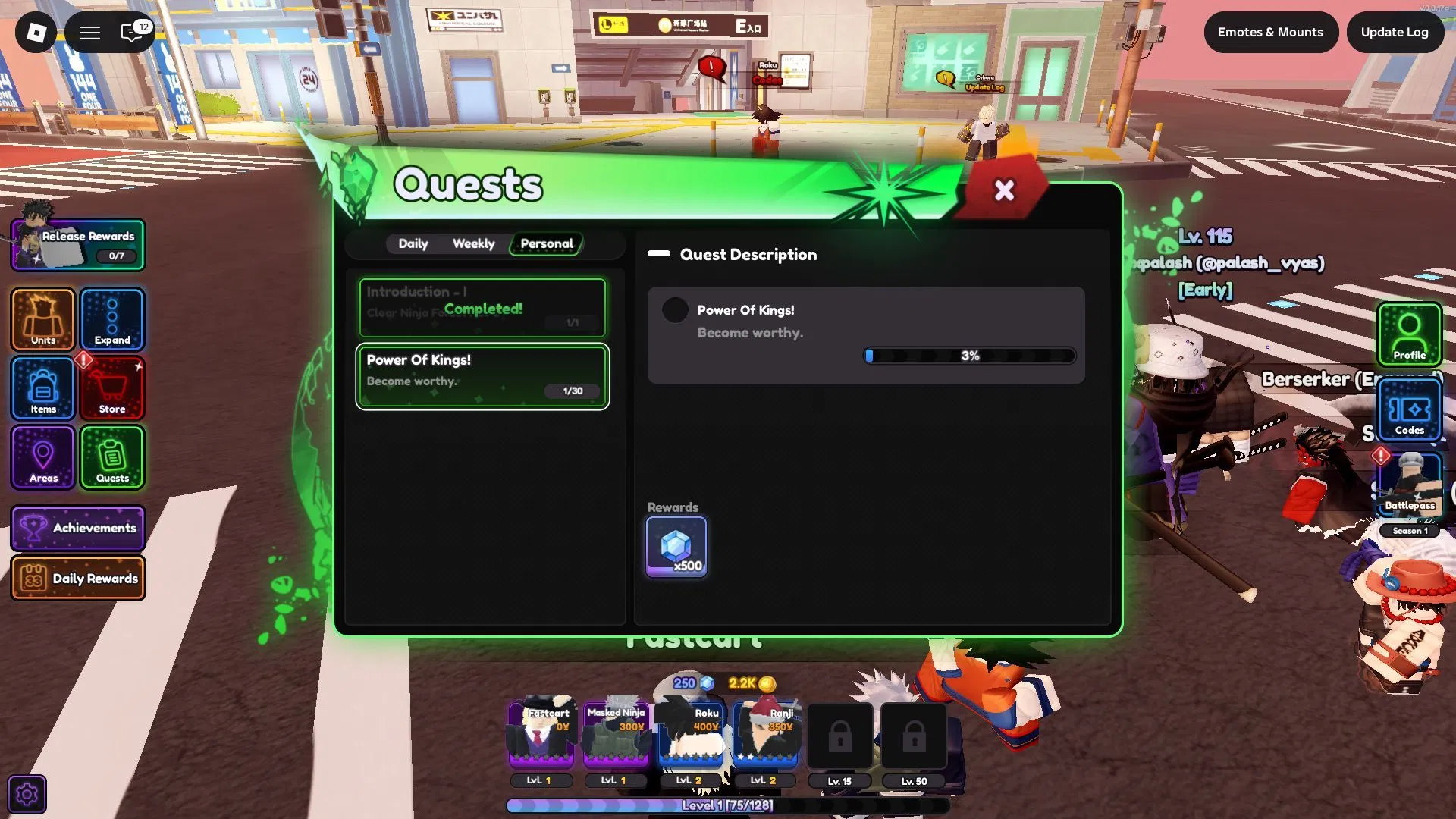 The Power of Kings quest