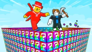 break a lucky block roblox
