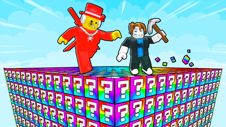 break a lucky block roblox