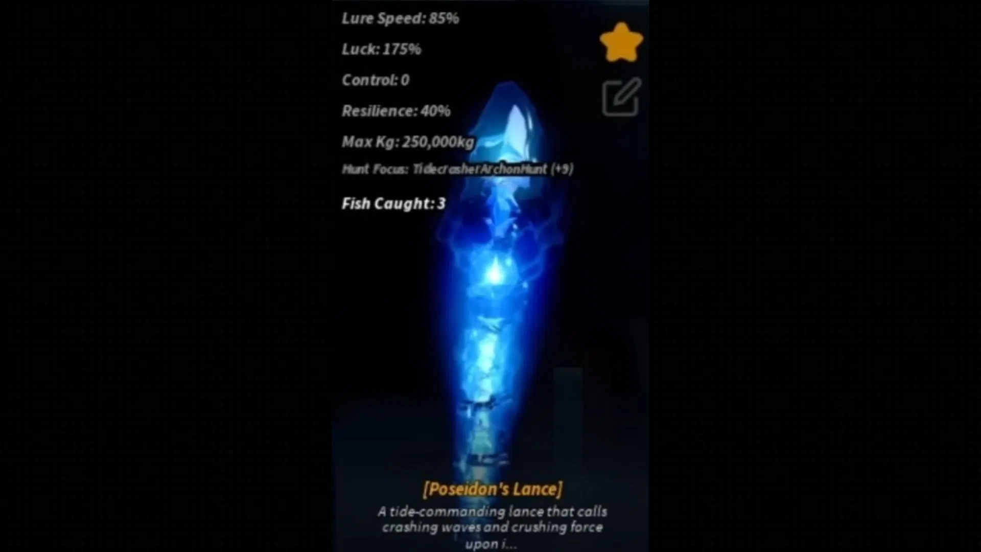 Poseidon's Lance in Fisch