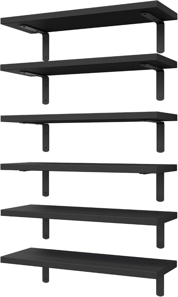 Industrial wall shelves
