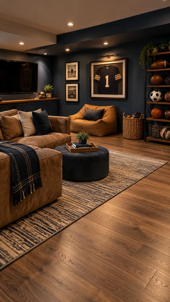 Sports themed playroom for older boys