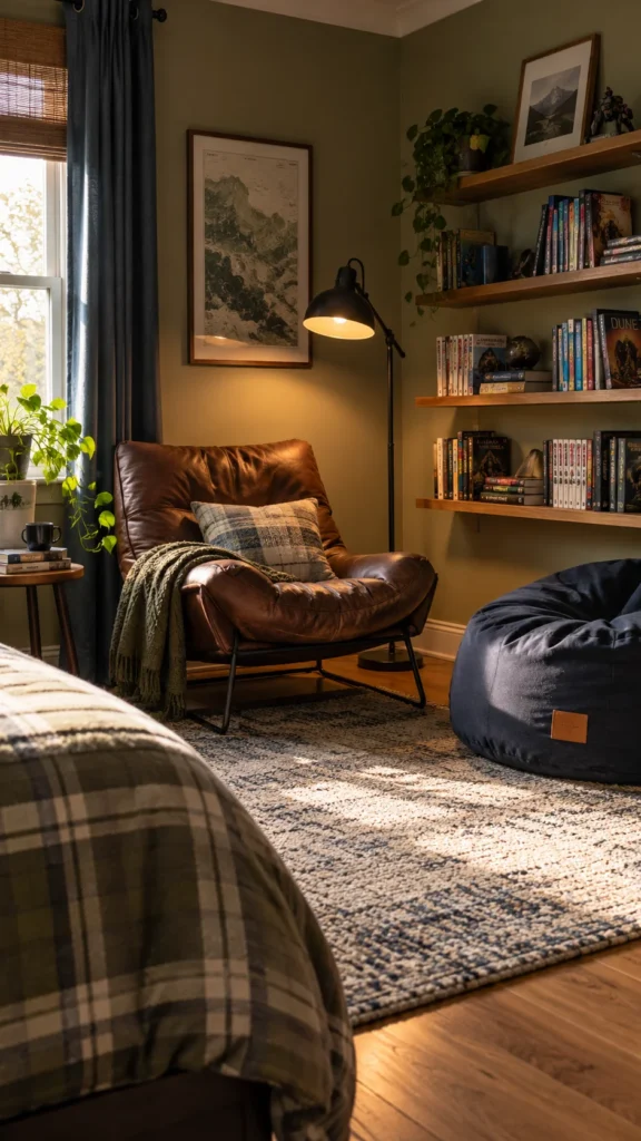 Cozy reading and relaxation corner